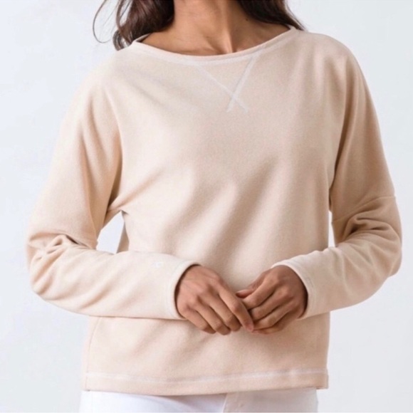 Tuckernuck Tops - DUDLEY STEPHENS Somerset Sweatshirt in Tan Terry Fleece size medium